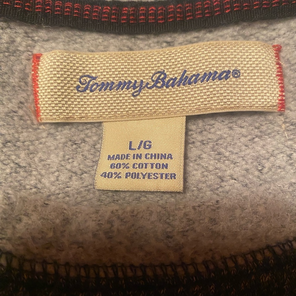 Tommy Bahama Knit Long Sleeve Men’s Gray Top Hilfiger Size Large - Picture 5 of 6
